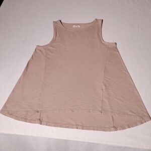 Madewell Peach Tank Top With Flared Bottom Size Medium 100% Cotton
